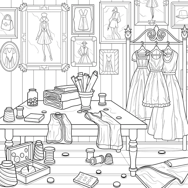 Fashion Design Studio Scene