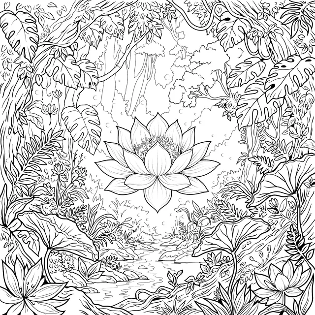 Lotus in the Dreamy Forest