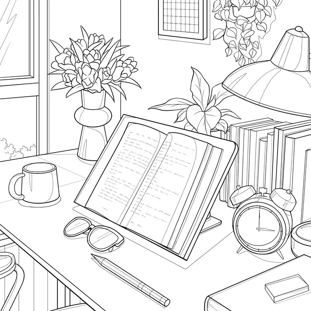 Cozy Desk Scene