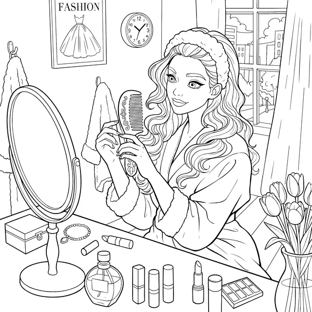 Girl's Dressing - up Moment