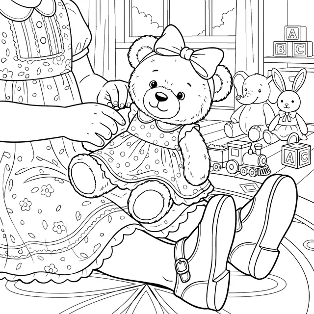 A Girl's Cozy Time with a Teddy Bear