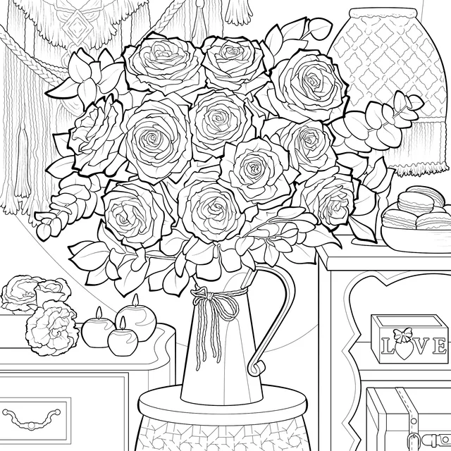 Colorful Rose Illustration