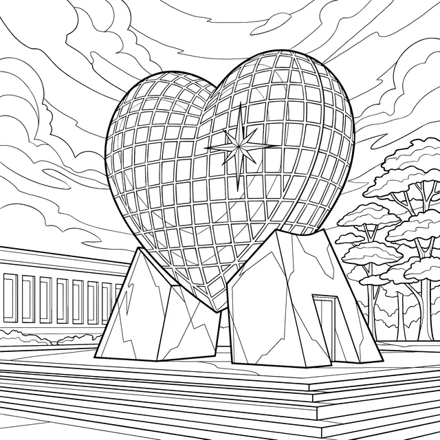 Heart - shaped Sculpture Landscape