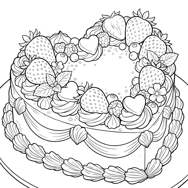 Heart - shaped Fruit Cake