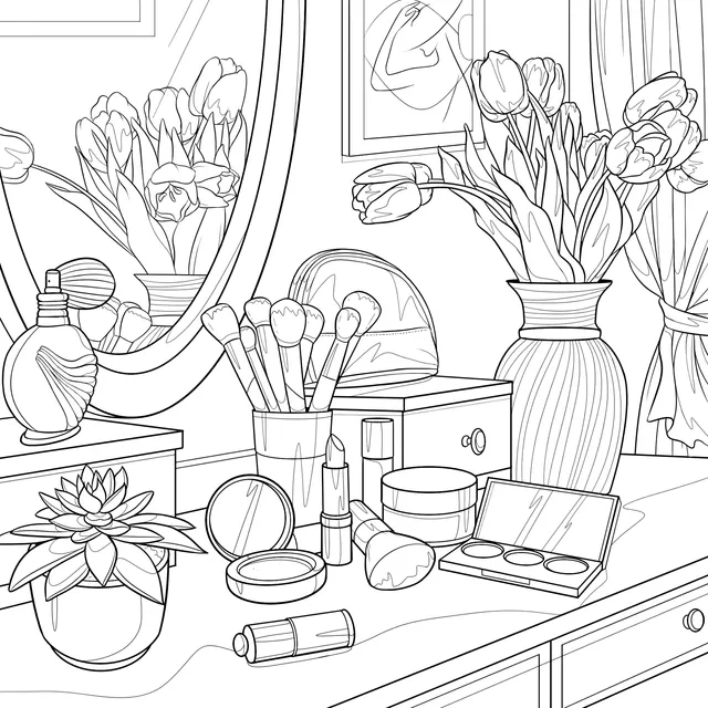 Exquisite Dressing - table Scene