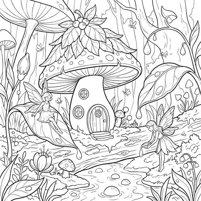Dreamy Fairy Mushroom House