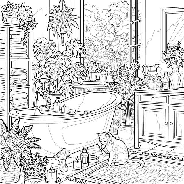 Cozy Bathroom Scene