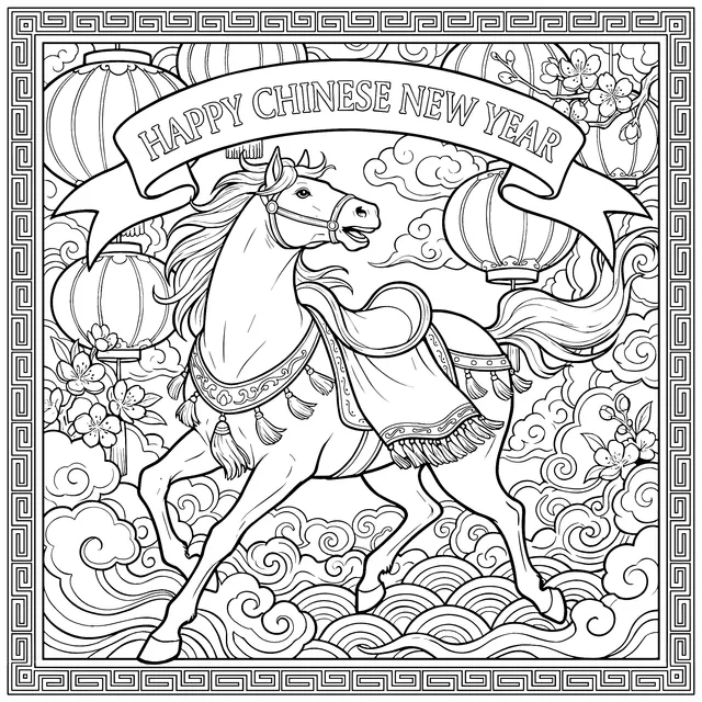 Festive New - Year Horse Picture