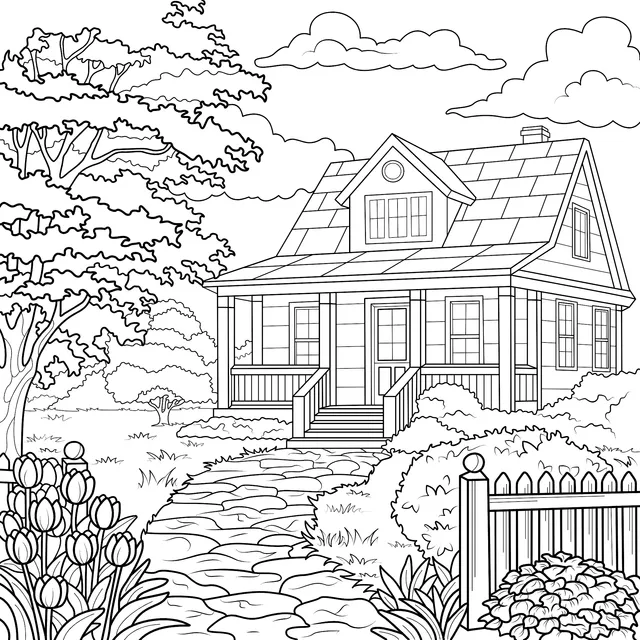 Cozy House in Spring