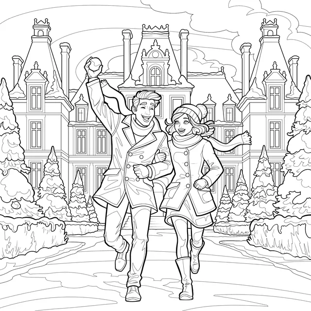 Romantic Winter Stroll