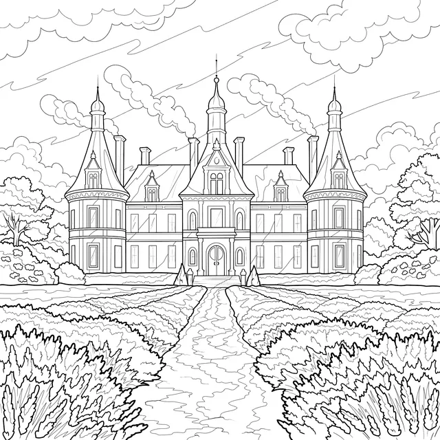 Dreamy Lavender Manor Castle
