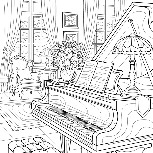 Cozy Piano Room