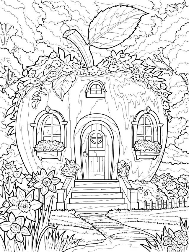 A Fairy - Tale Apple - Shaped Cottage