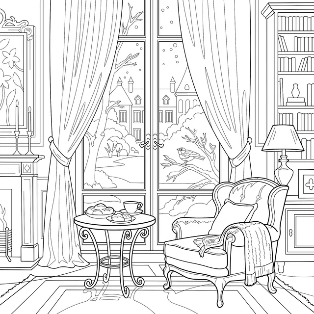 Cozy Indoor Winter Scene