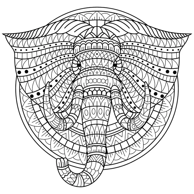 Colorful Elephant Pattern