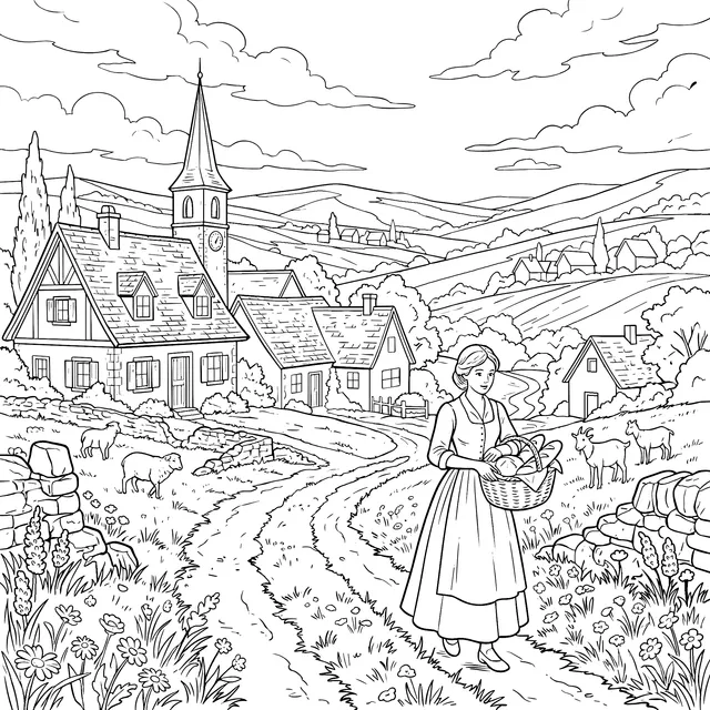 Idyllic Pastoral Scene