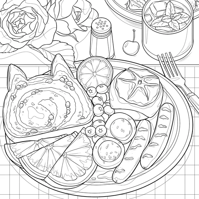 Abundant Breakfast Scene