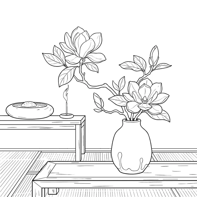 Elegant Indoor Flower - Arrangement Scene