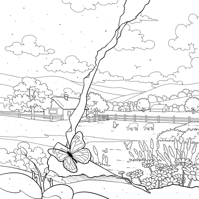 Contrast of Winter and Spring Scenes