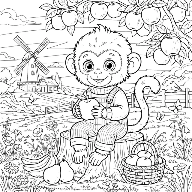 Monkey's Idyllic Countryside Time