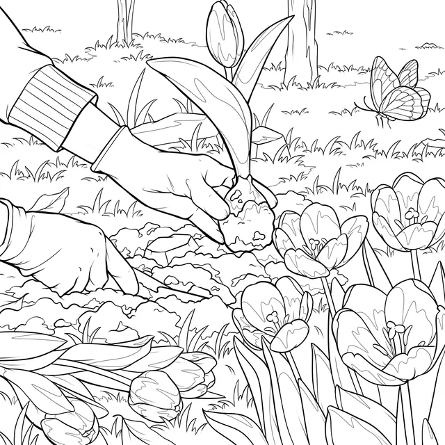 Garden Planting Scene