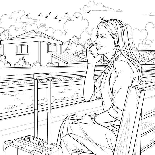 Lady Waiting for the Train