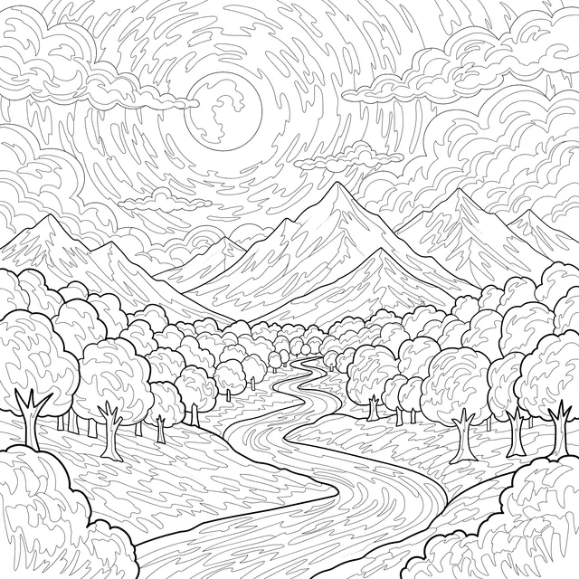 Dreamy Mountain Landscape