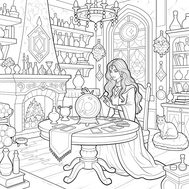 Mysterious Space of a Magic - using Witch