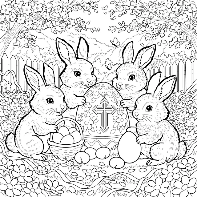 Easter Bunnies and Eggs