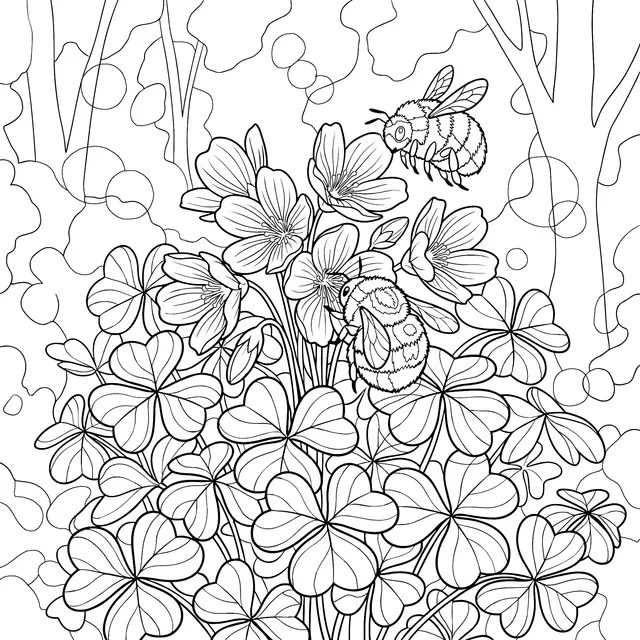 Bees in the Flower Bed