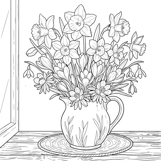 Spring Flowers in a Vase