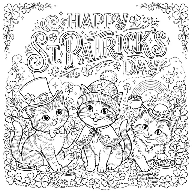 St. Patrick's Day Cats