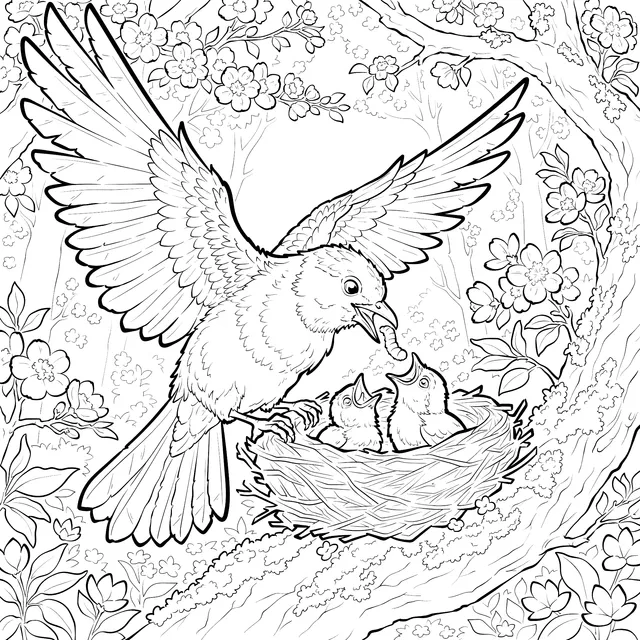 Spring - time Bird - rearing Scene