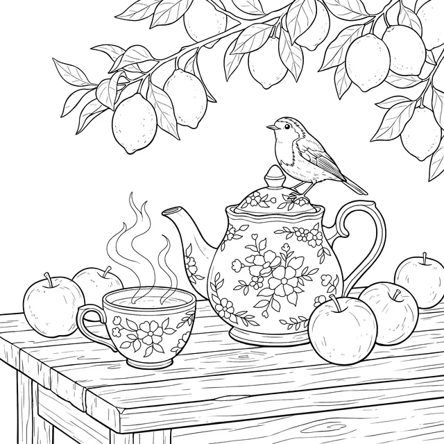 Cozy Afternoon Tea Scene