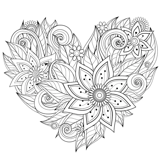 Heart - shaped Floral Pattern