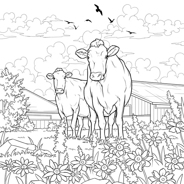 Pastoral Cow Landscape