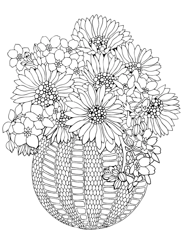 Flower Basket Illustration
