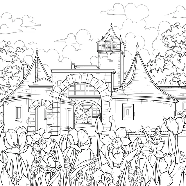 Springtime Castle Beauty