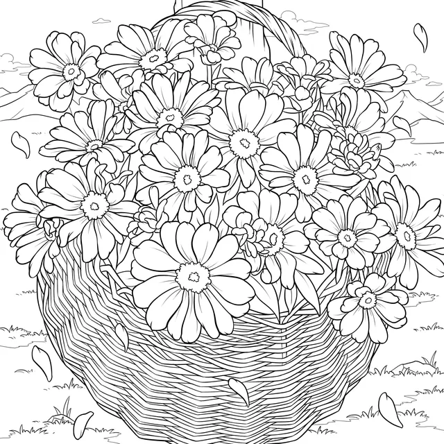 Flower - filled Basket