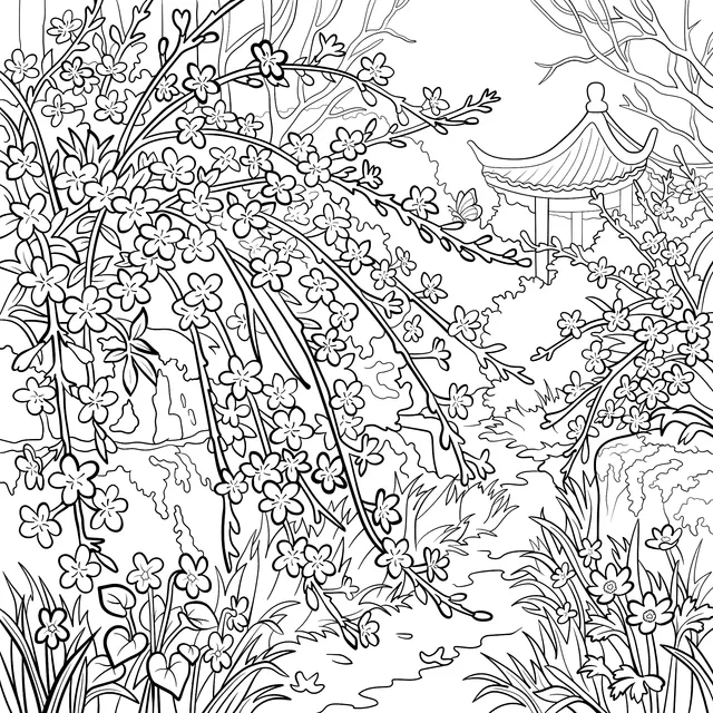 Spring Garden Scene