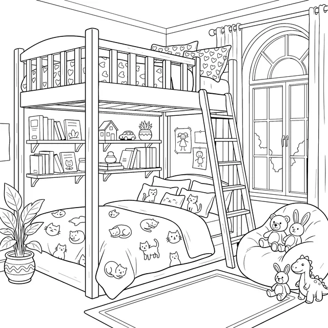 Cozy Children's Bunk - Bed Bedroom