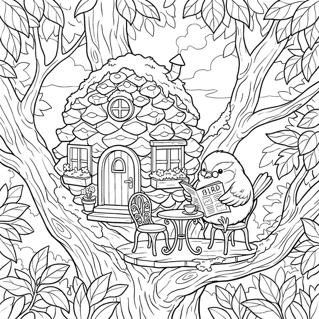 A Cozy Bird in the Tree - house
