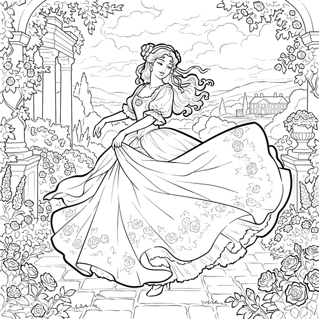 Princess Dancing in the Garden