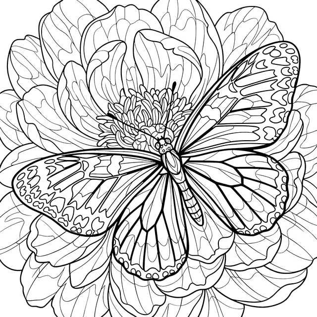 Butterfly Perched on Flower