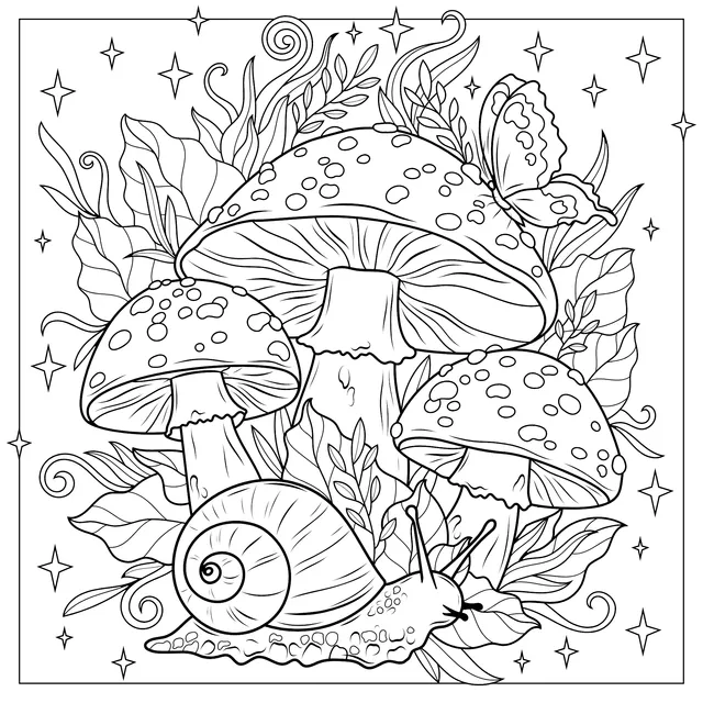 Fantastic Mushrooms and Snail