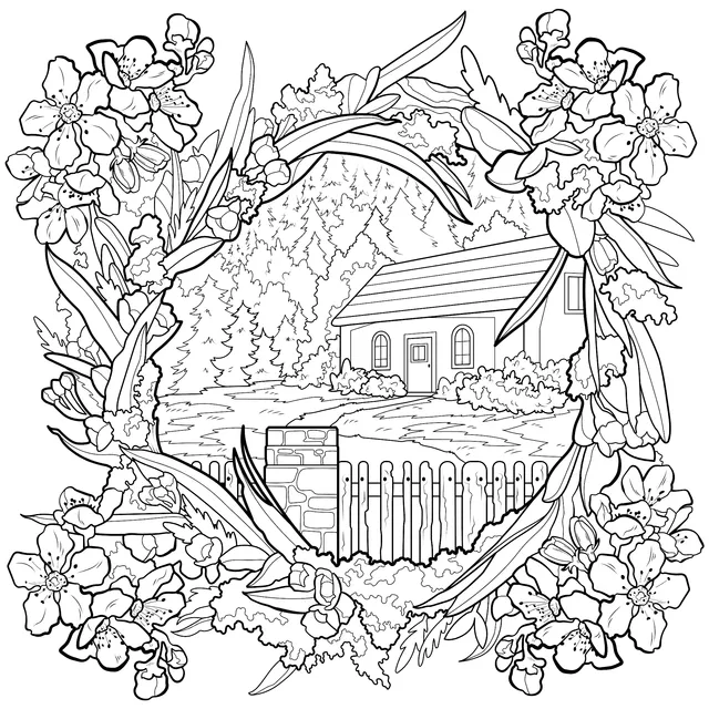 1492_House_spring_flowers_meadow