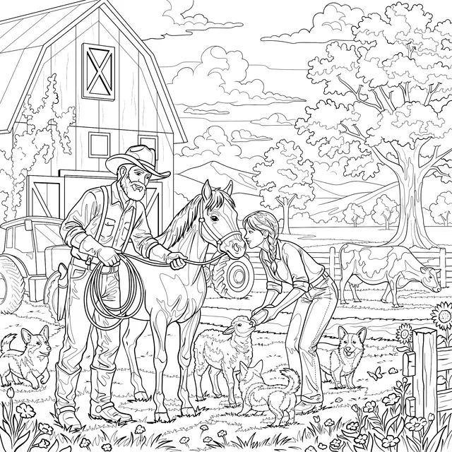 Warm Farm Scene