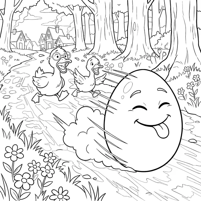 Running Egg and Ducks