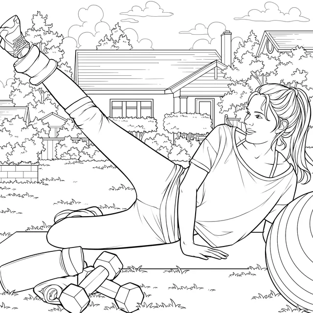 Woman Exercising Outdoors
