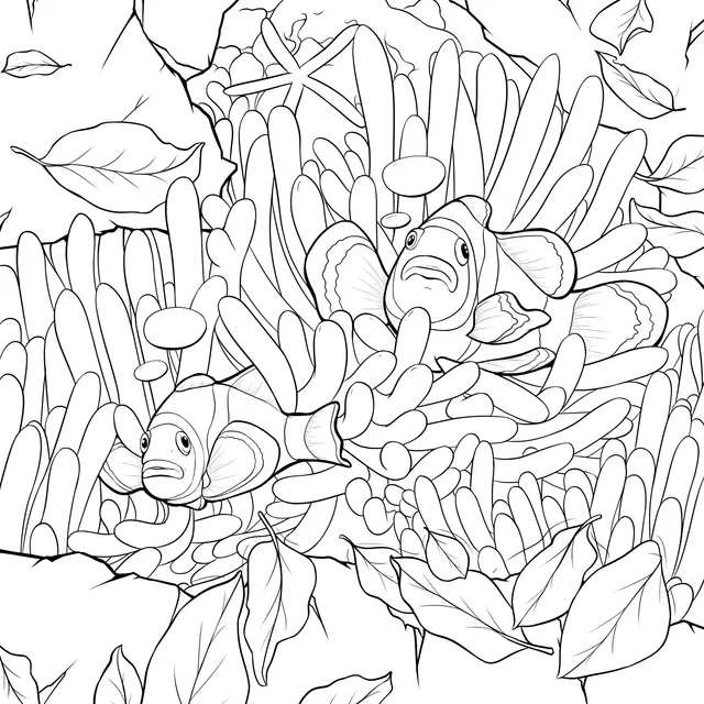 Clownfish and Anemones in the Ocean